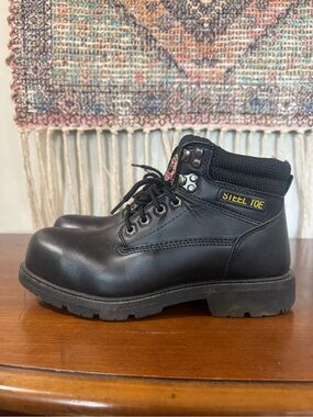 Brahma Black Lace-Up Work Boot - Men's